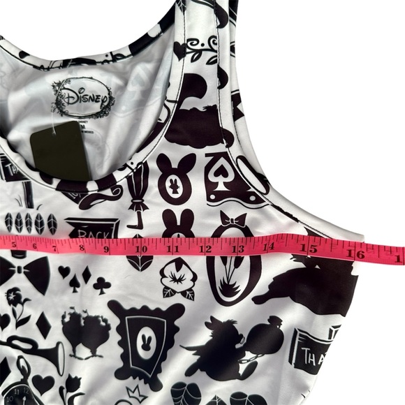 NWT! Disney Alice in Wonderland Icons Mini Dress White & Black | Women’s Medium - Picture 6 of 12